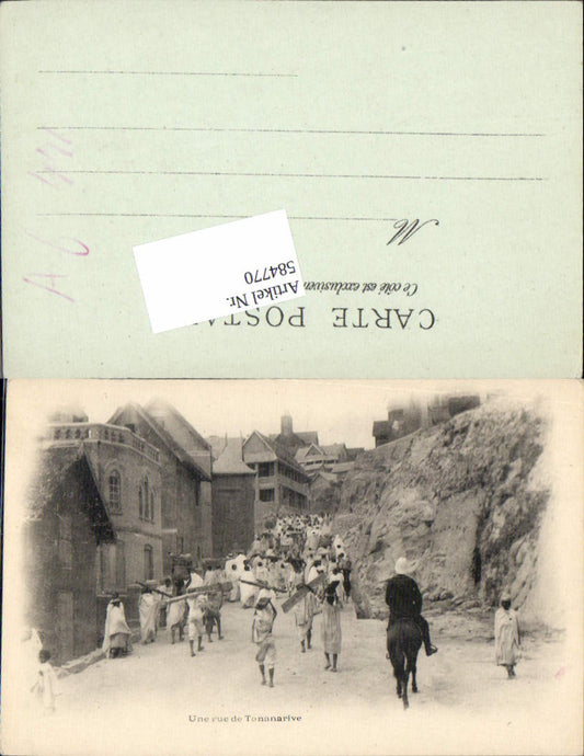 584770,Asia Madagascar Une rue de Tananarive Antananarivo