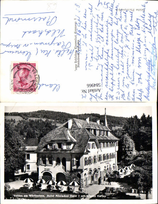 584966,tolle AK Velden am Wörthersee Hotel Möslacher Wiener Kaffee