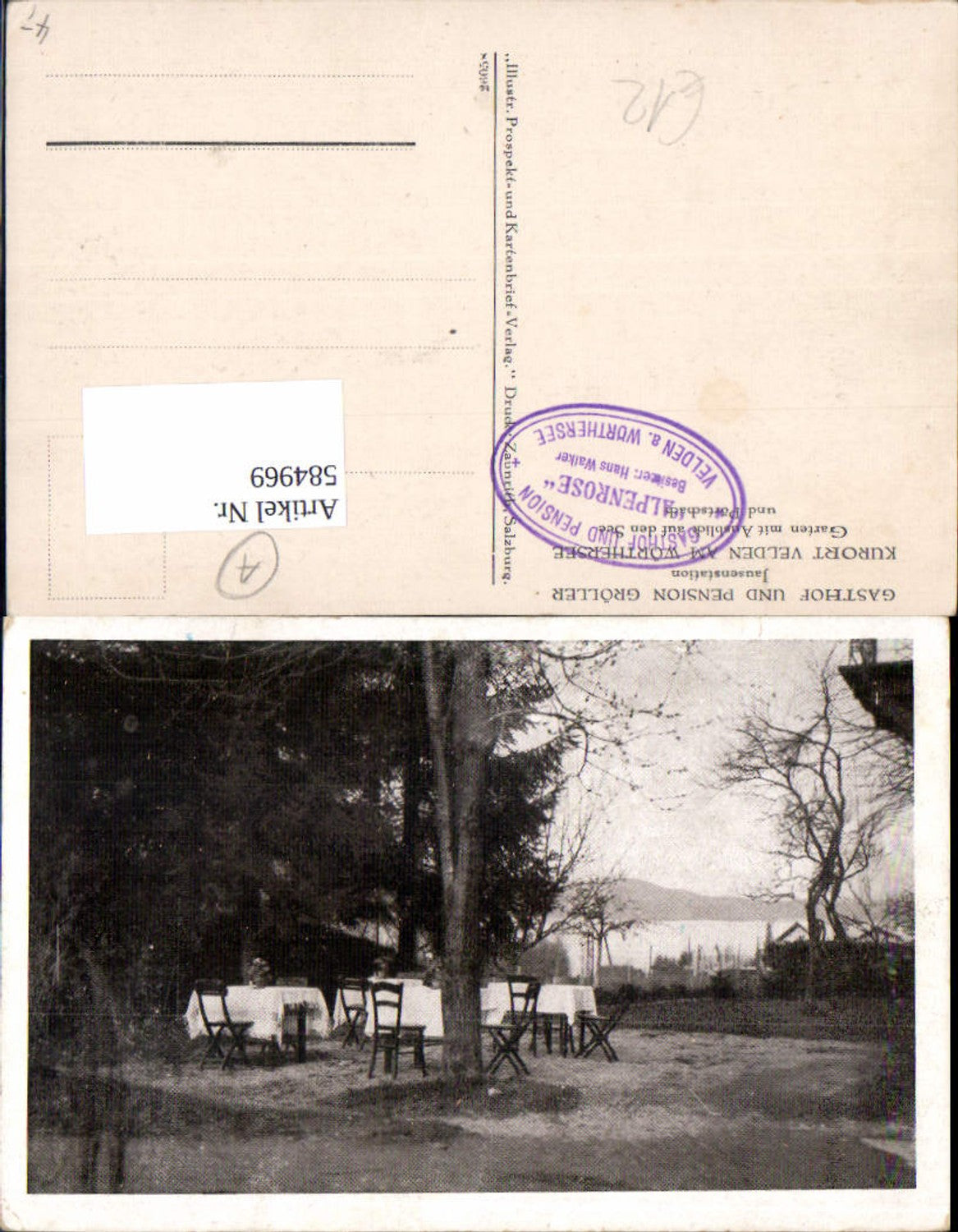 584969,tolle AK Velden am Wörthersee Gasthaus Pension Gröller