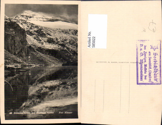 585022,Foto Ak Zirmsee m. Hocharn Heiligenblut am Großglockner