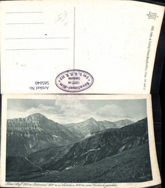 585040,Hoher Staff m. Eckwand u. Latschur v. Goldeck gesehen Spittal an der Drau