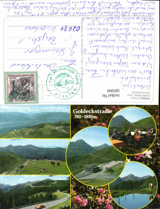 585060,Mehrbild Ak Goldeck Panoramastraße VW Golf Kuh Rind Spittal an der Drau