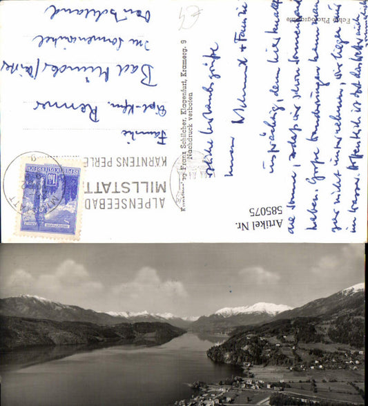 585075,Foto Ak Döbriach a. Millstättersee Radenthein m. Goldeck Kreuzeckgruppe u. Gmeineck