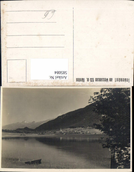 585084, Photo Ak Techendorf a. Weißensee Municipality of Weißensee