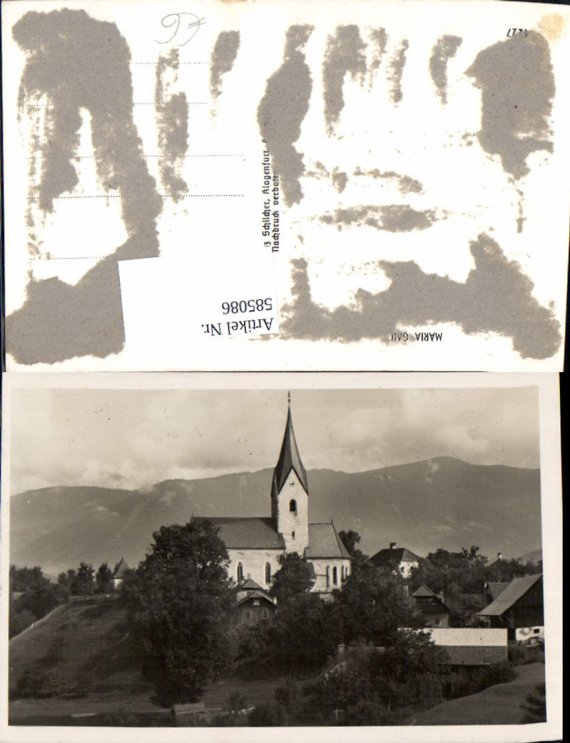 585086,Foto Ak Maria Gail Villach Ansicht Kirche