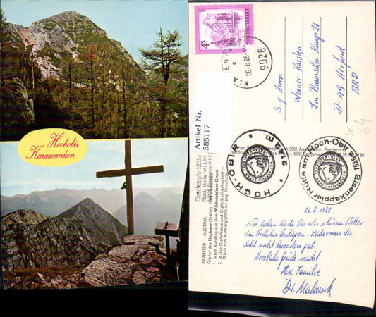 585117,Mehrbild Ak Gipfel Hochobir Wildensteiner Grund Gipfelkreuz b. Eisenkappel-Vellach