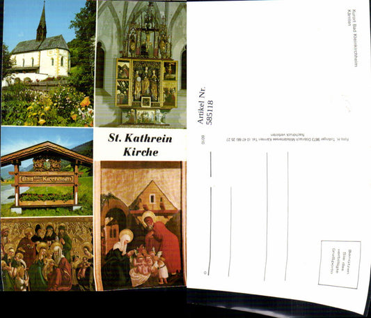 585118, Multi-image Ak Bad Kleinkirchheim St Kathrein Church Interior Altar
