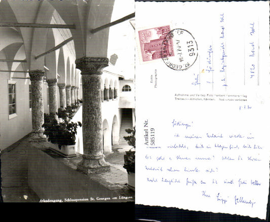 585119,Foto Ak Arkadengang Schlosspension St Georgen am Längsee