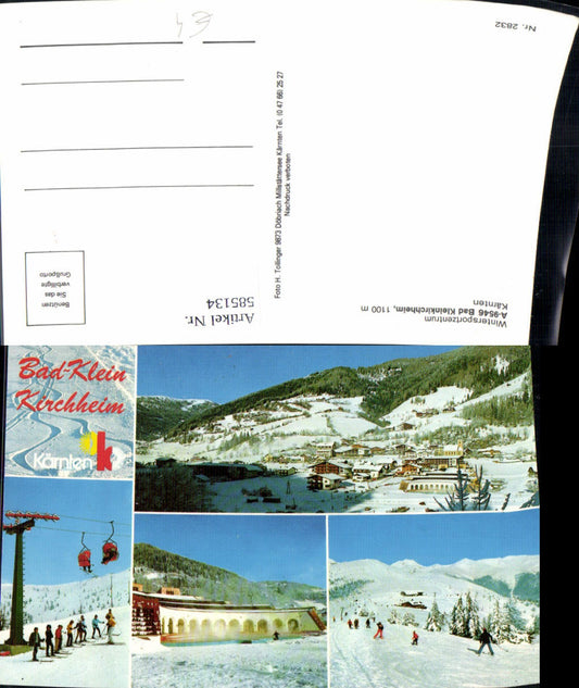 585134,Mehrbild Ak Bad Kleinkirchheim Wintersport Ski Sessellift