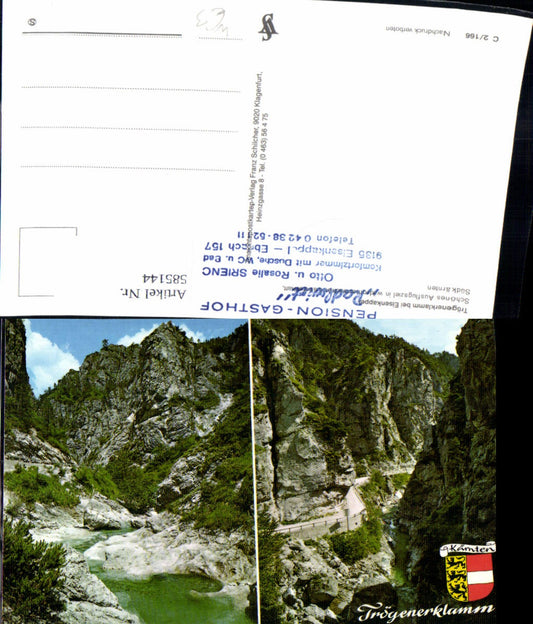 585144,Mehrbild Ak Trögener Klamm b. Eisenkappel-Vellach