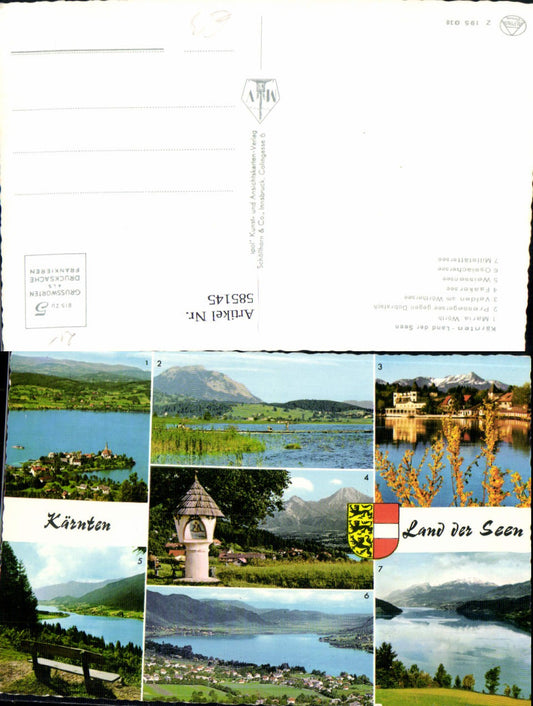 585145,Mehrbild Ak Land d. Seen Maria Wörth Velden a. Wörthersee Faakersee Weißensee Ossiachersee