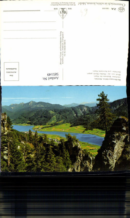 585149,Weißensee Totale Blick v. d. Weißen Wand geg. Gailtaler u. Karnische Alpen