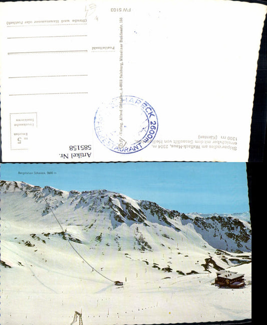 585158,Wallack-Haus Berggasthaus Wallackhaus Wintersport Sessellift v. Heiligenblut am Großglockner