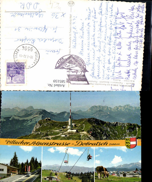 585159,Mehrbild Ak Villach Villacher Alpenstraße Dobratsch Sessellift Mauth