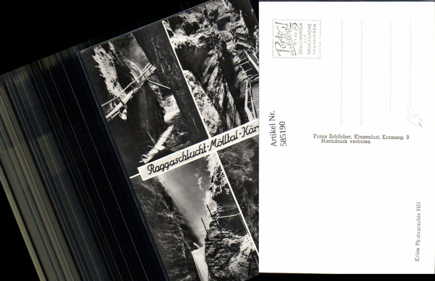 585190,Mehrbild Ak Flattach Raggaschlucht Mölltal Wasserfall