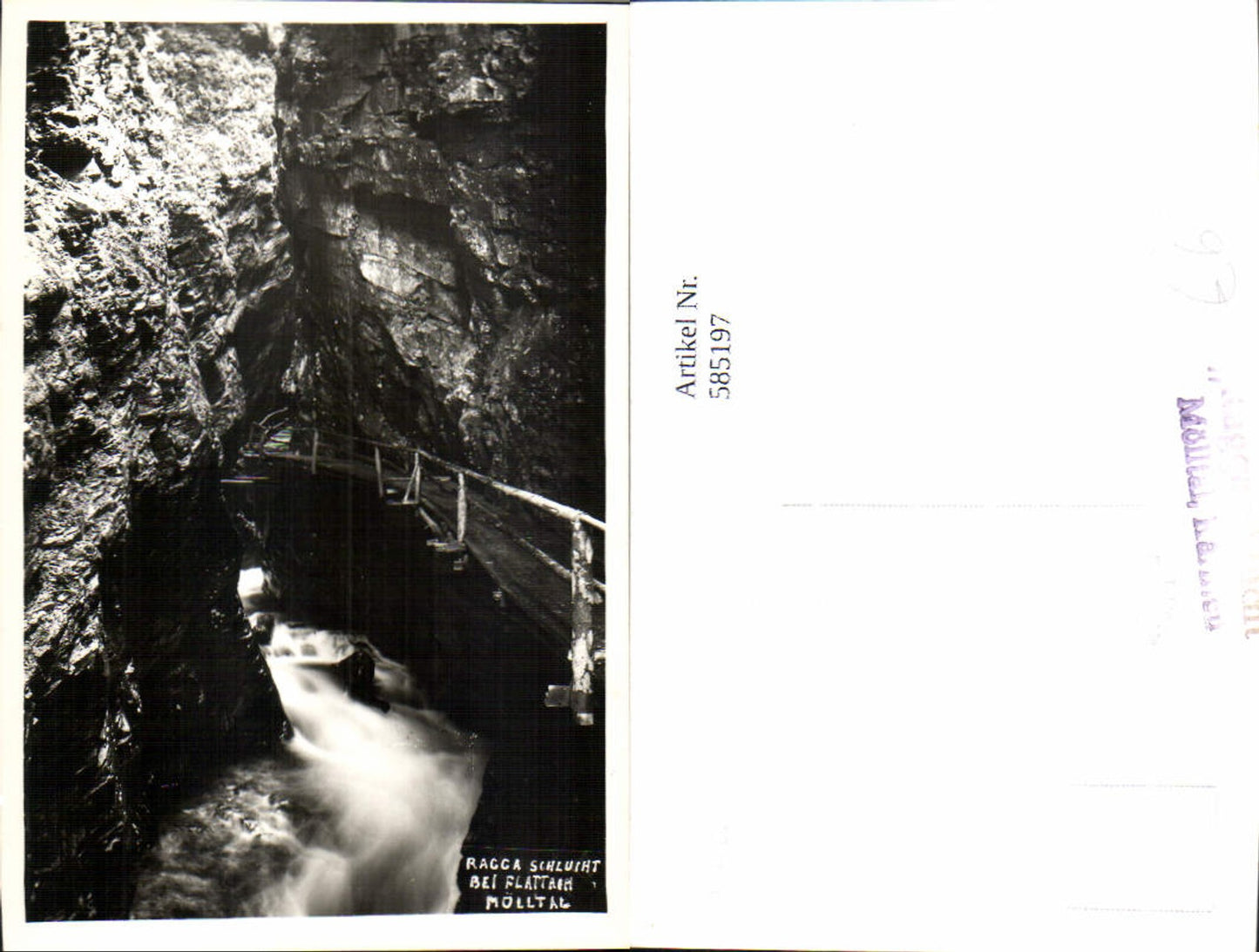 585197, Photo Ak Flattach Raggaschlucht Mölltal Landscape