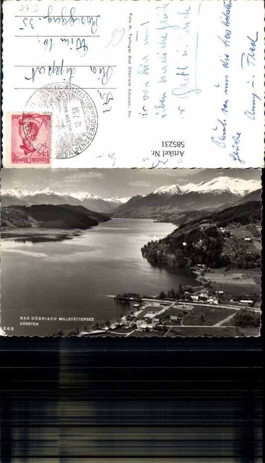 585231, Photo Ak Radenthein Döbriach Millstättersee view