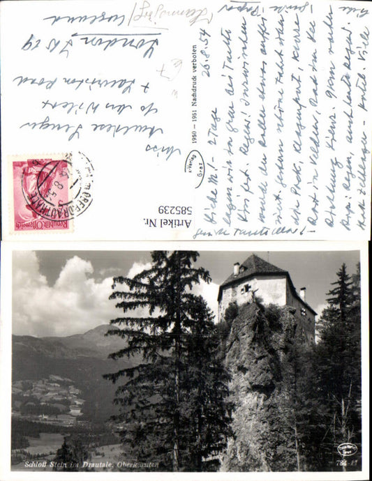 585239, Photo Ak Stein Castle in the Drautal Dellach in the Drautal