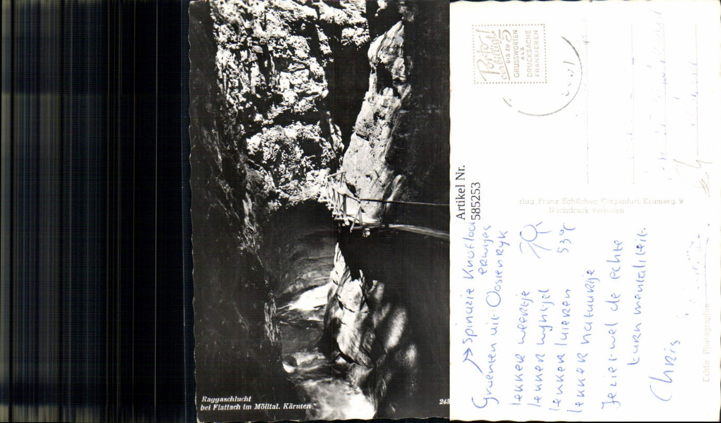 585253,Raggaschlucht b. Flattach Mölltal Schlucht Landschaft