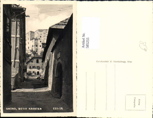 585255,Foto Ak Gmünd in Kärnten Motiv Gasse