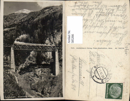 585266,Tauernbahn Zwenberg-Viadukt Zwenberg Reißeck