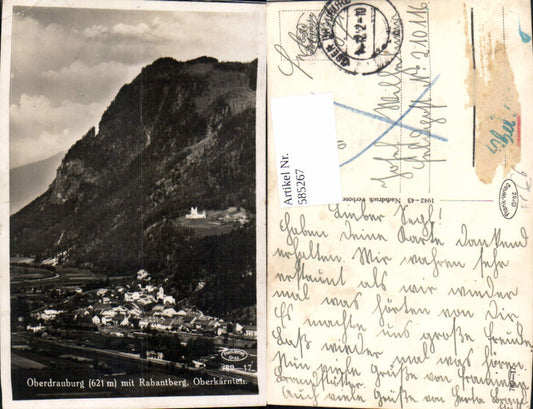 585267,Foto Ak Oberdrauburg m. Rabantberg Feldpost Nr. 210116