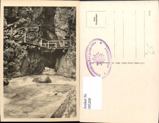 585268,Foto Ak Flattach Raggaschlucht Mölltal Landschaft