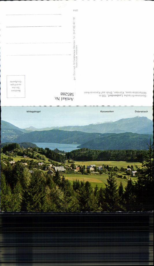 585288,Laubendorf Millstatt am See Milltstättersee Blick auf Karawanken
