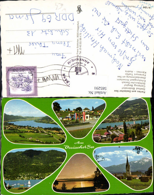 585291,Mehrbild Ak Ossiacher See Seebad Bodensdorf Camping Berghof Annenheim u. Treffen