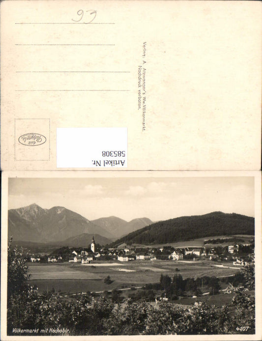 585308,Foto Ak Völkermarkt m. Hochobir