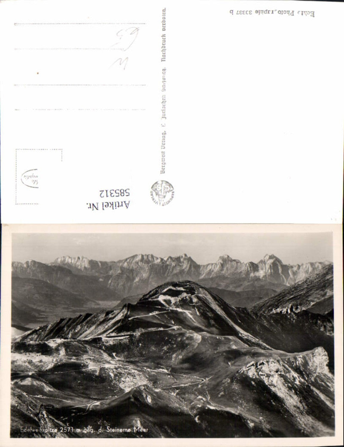585312, Photo: Edelweissspitze opposite the Steinere Meer near Heiligenblut am Großglockner