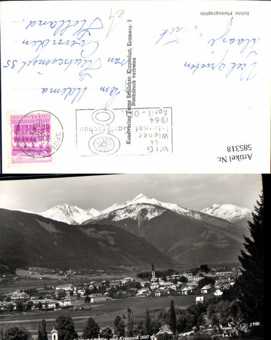 585318, Photo Ak Spittal an der Drau with Salzkofel and Kreuzeck