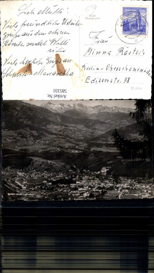 585331, Photo Ak Spittal ad Drau Totale