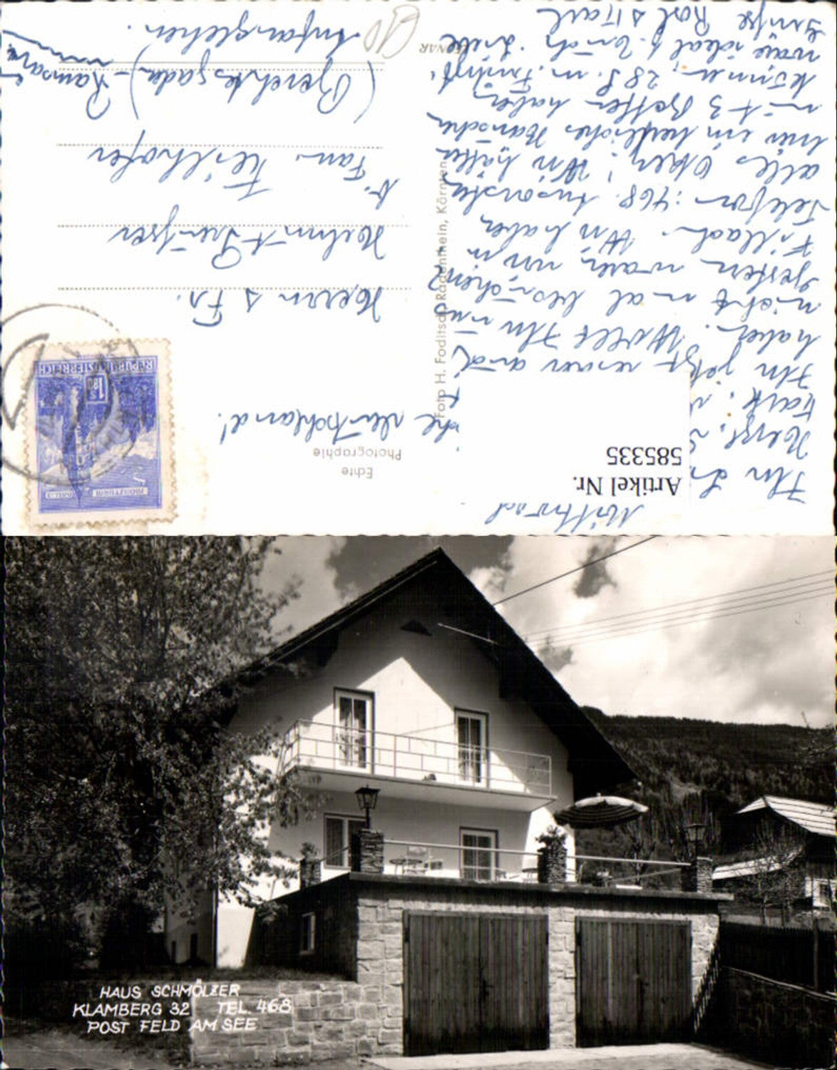 585335,Foto Ak Feld a. See Haus Schmölzer