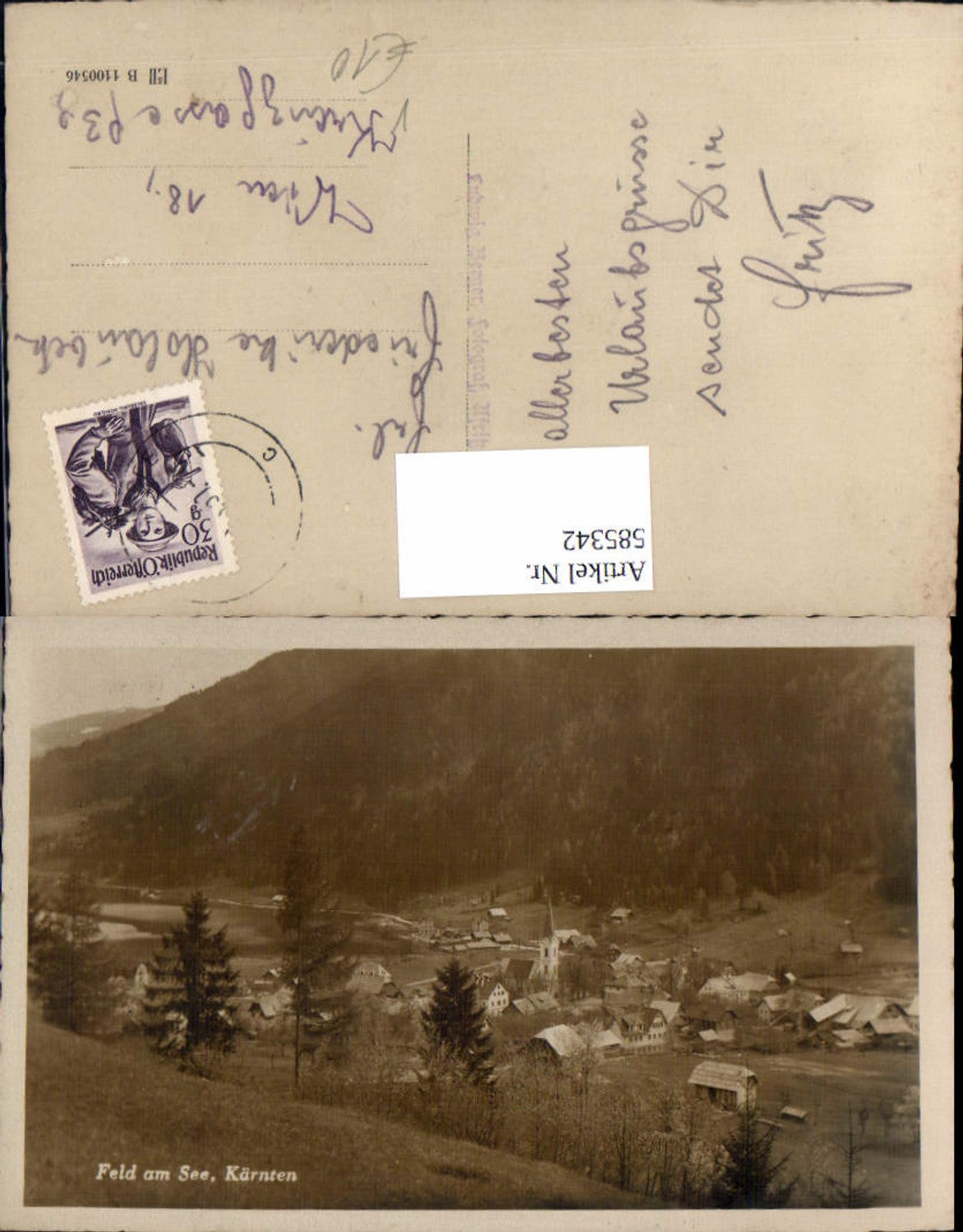 585342,Foto Ak Feld a. See Totale pub Ludwig Berger