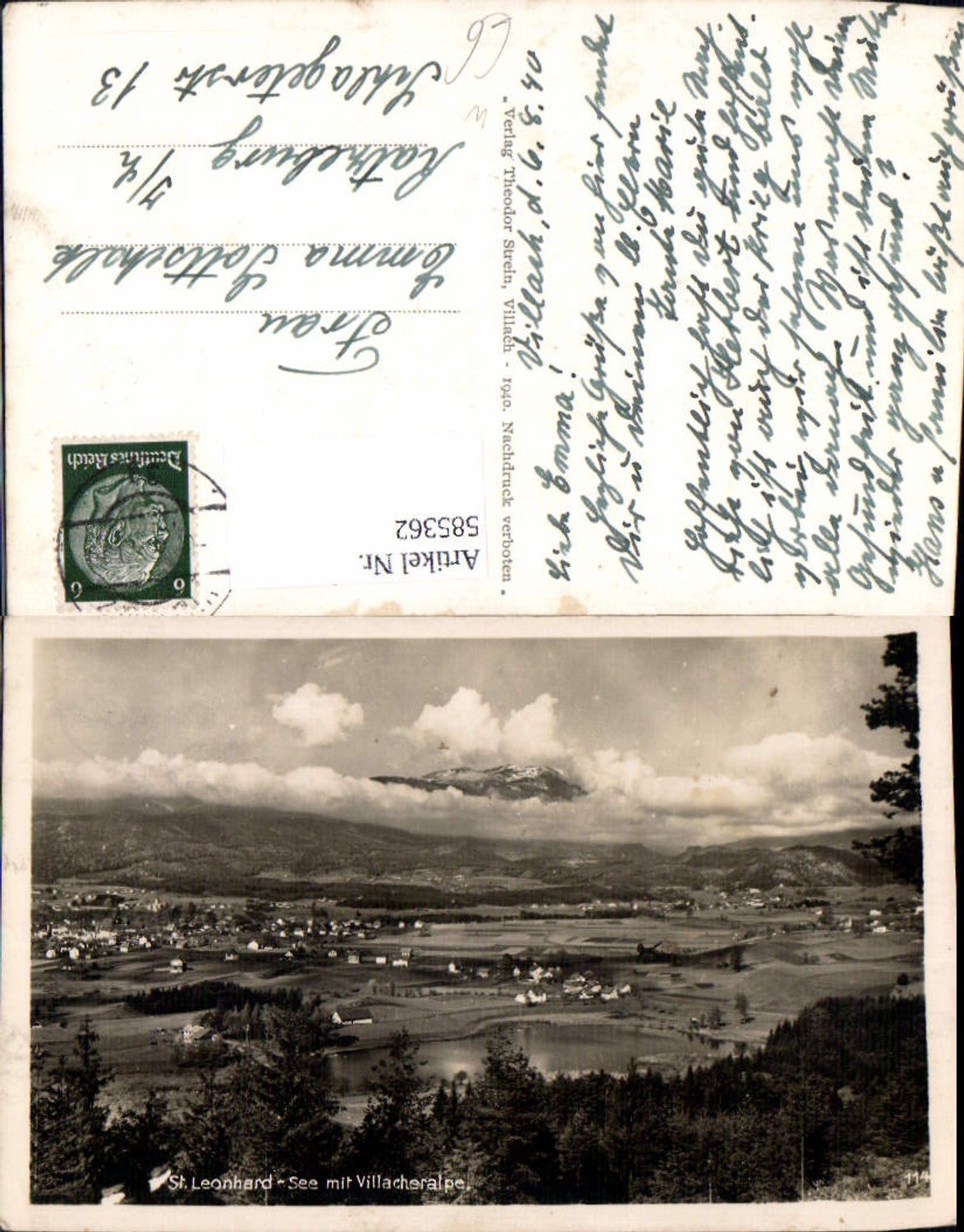 585362,Foto Ak Villach St Leonhardsee m. Villacheralpe Sankt Leonharder See