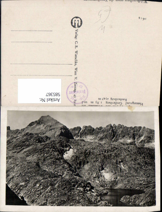 585367,Wildkogelhaus geg. d. Venedigergruppe Neukirchen am Großvenediger