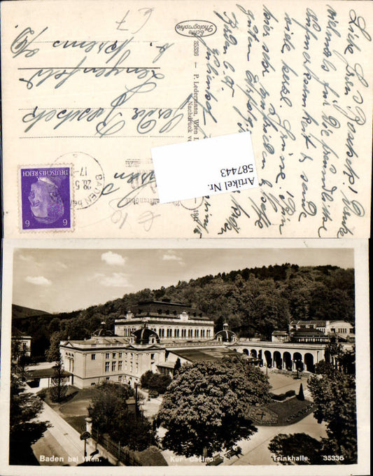 587443,Foto Ak Baden b. Wien Trinkhalle