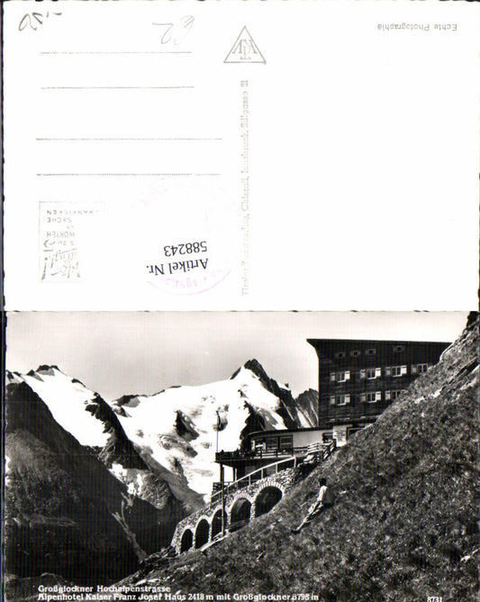 588243,Grossglockner Hochalpenstrasse Heiligenblut Alpenhotel Kaiser Franz Josef Haus