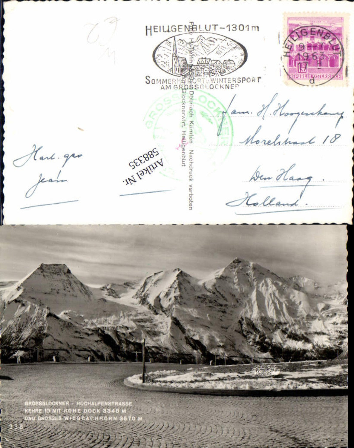 588335,Grossglockner Hochalpenstrasse Heiligenblut Kehre 10 Wiesbachhorn