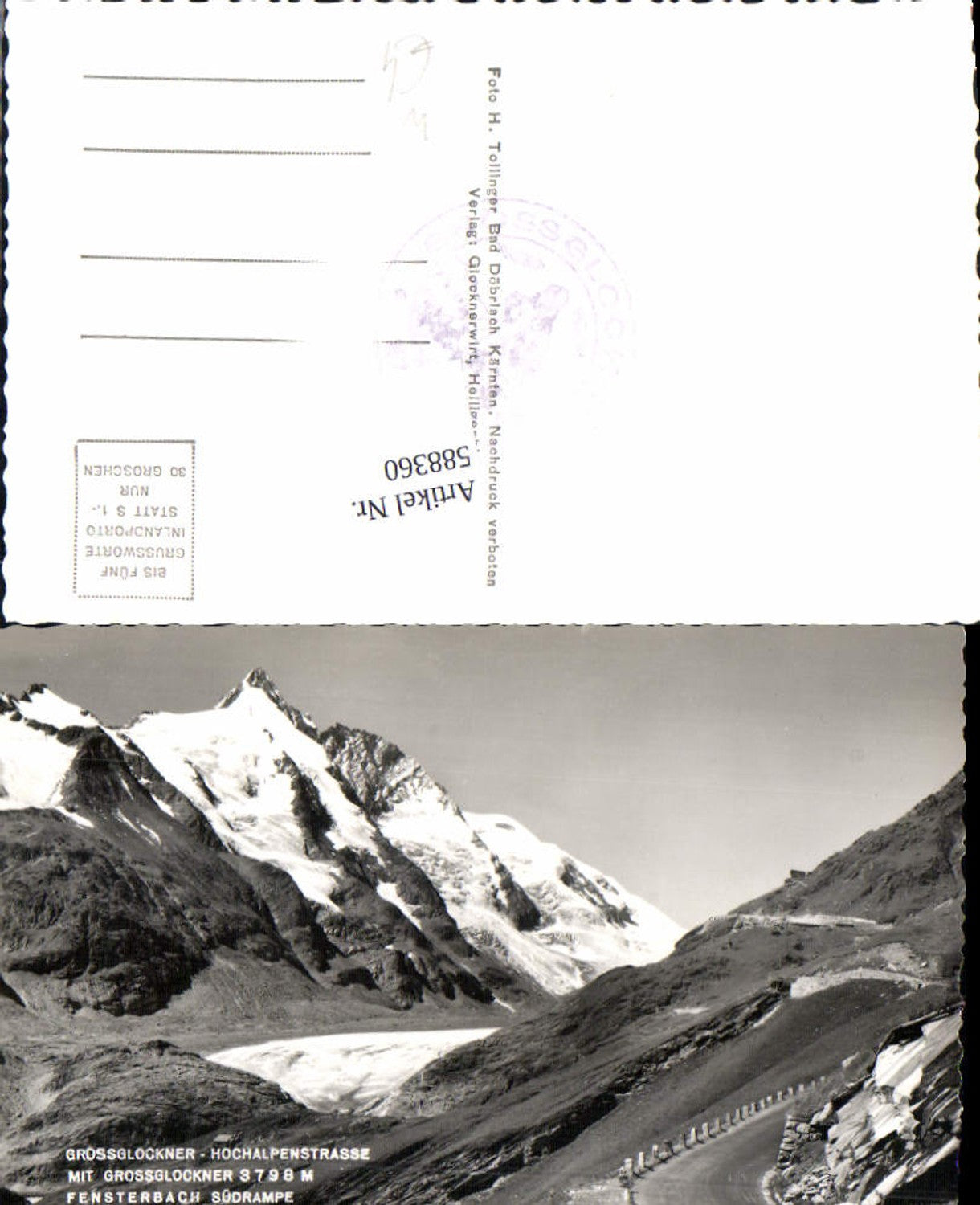 588360,Grossglockner Hochalpenstrasse Heiligenblut Südrampe Fensterbach