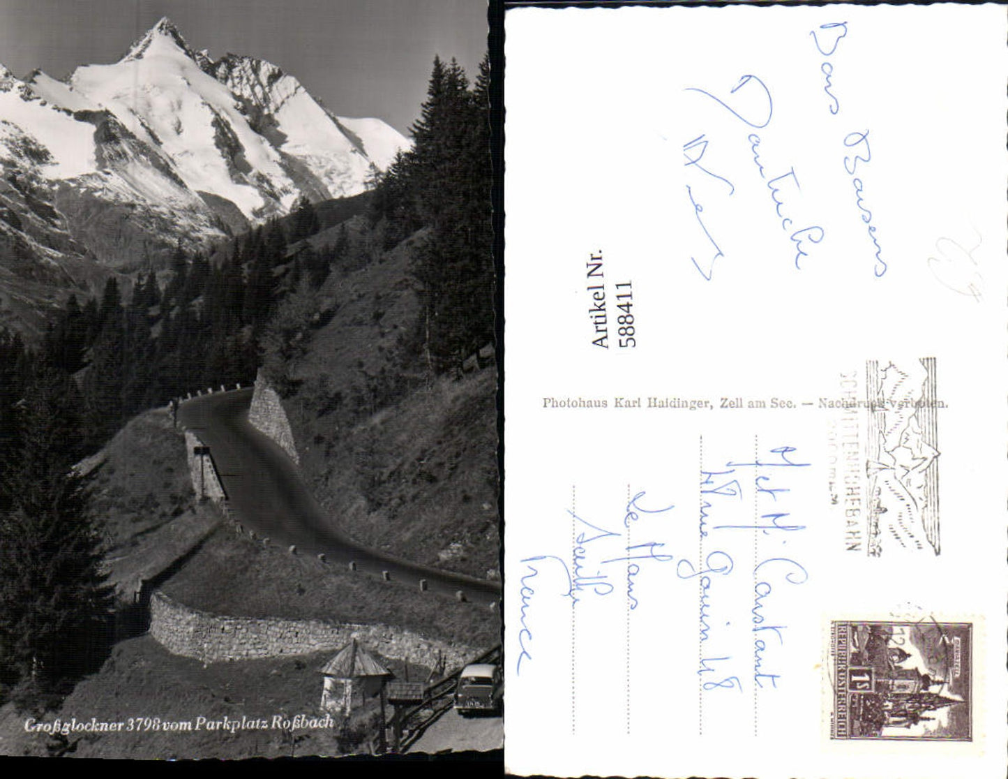 588411,Grossglockner Hochalpenstrasse Roßbach Oldtimer Kennzeichen S 74 173