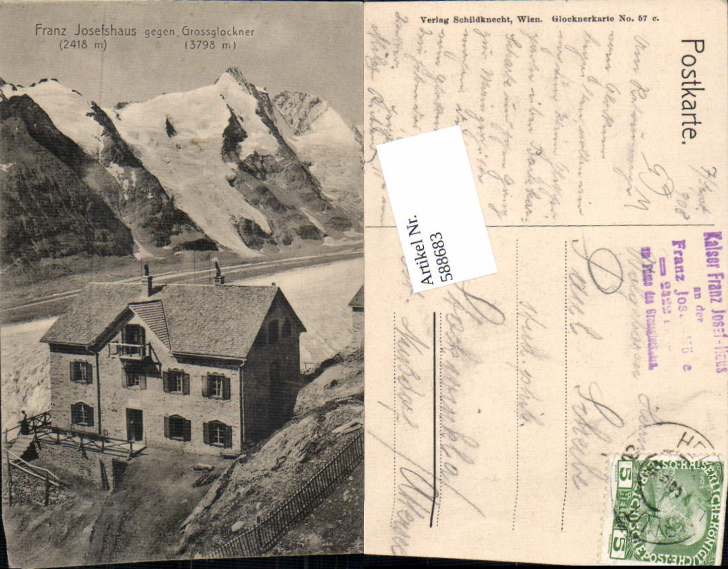 588683,Grossglockner Heiligenblut Franz Josefshaus  1905