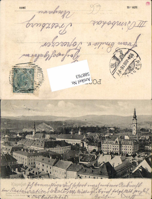 588763,Klagenfurt Stadt um 1900