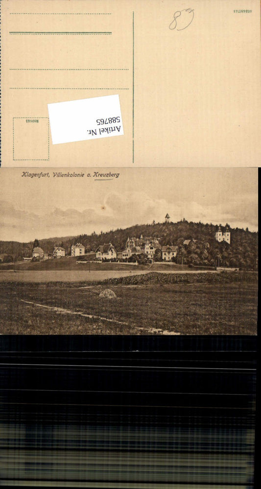 588765,Klagenfurt Stadt Villenkolonie am Kreuzberg