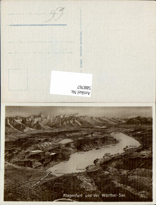 588767,Klagenfurt Stadt Vogelschau Wörthersee