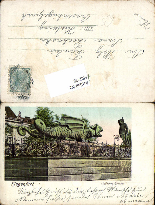 588779,Klagenfurt Stadt Lindwurm um 1900