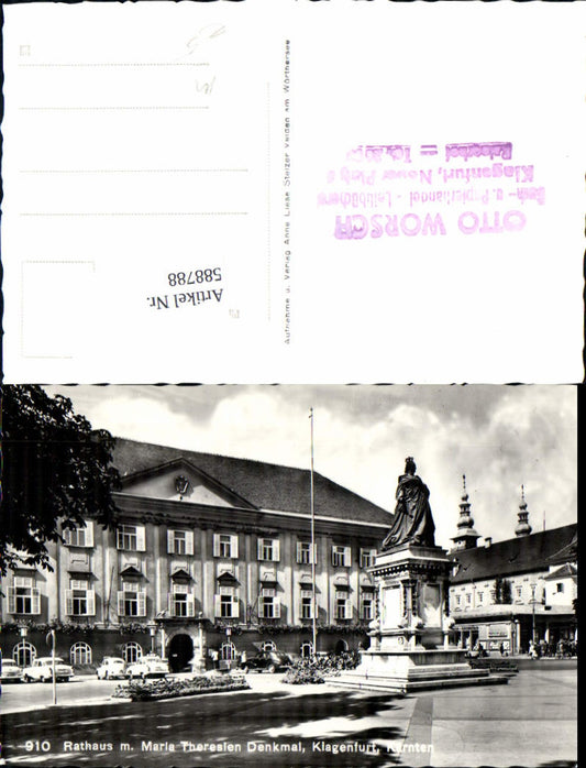 588788,Klagenfurt Stadt VW Käfer Oldtimer Autos Maria Theresien denkmal