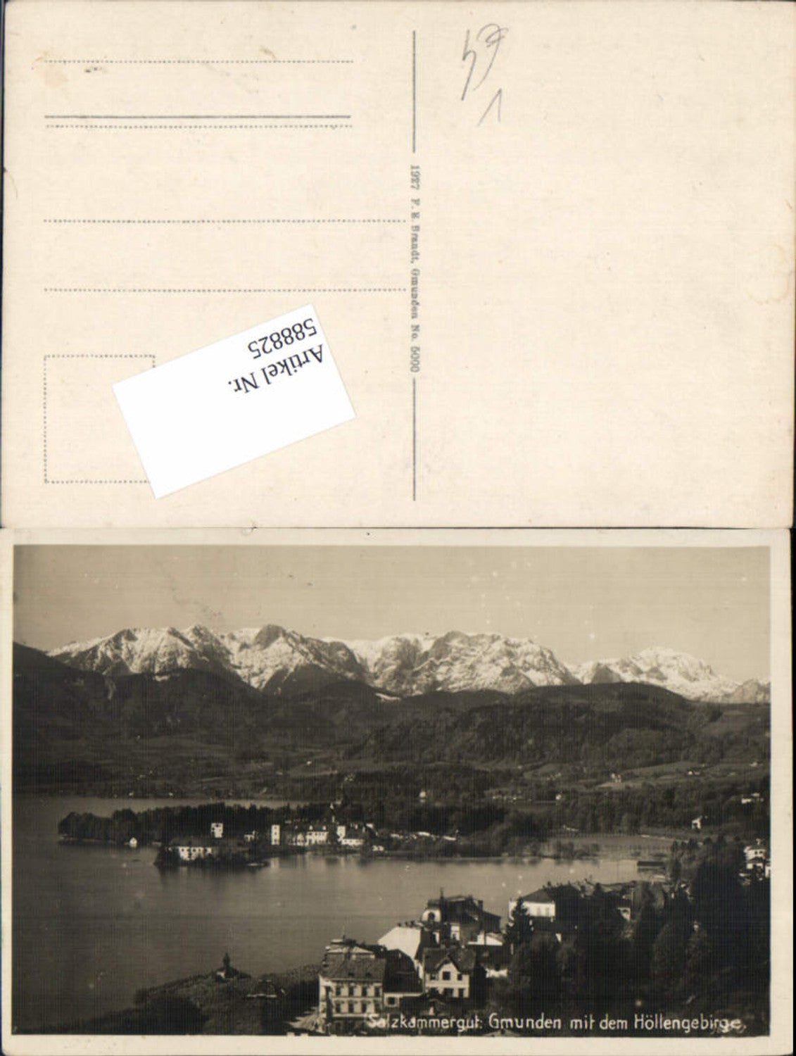 588825,Gmunden am Traunsee Höllengebirge pub Brandt 5000