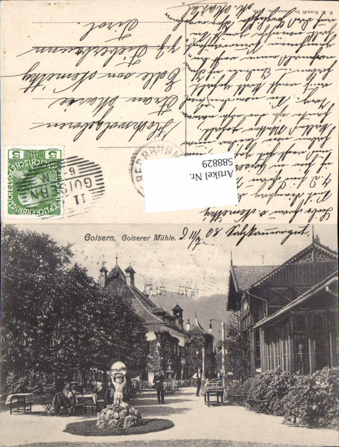588829,Goisern Goiserer Mühle Partie um 1900 pub Brandt 1579